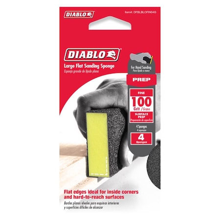 Diablo Diablo 5 in. L X 3 in. W X 1 in. 100 Grit Fine Flat Surface Sanding Sponge DFBLBLOFIN04G